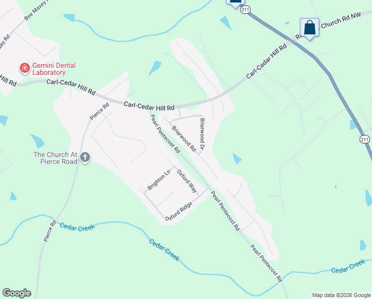 map of restaurants, bars, coffee shops, grocery stores, and more near 421 Briarwood Road in Winder