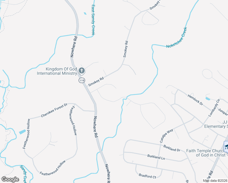 map of restaurants, bars, coffee shops, grocery stores, and more near 185 Noketchee Drive in Athens