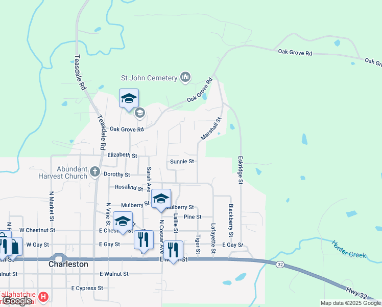 map of restaurants, bars, coffee shops, grocery stores, and more near 75 Marshall Street in Charleston