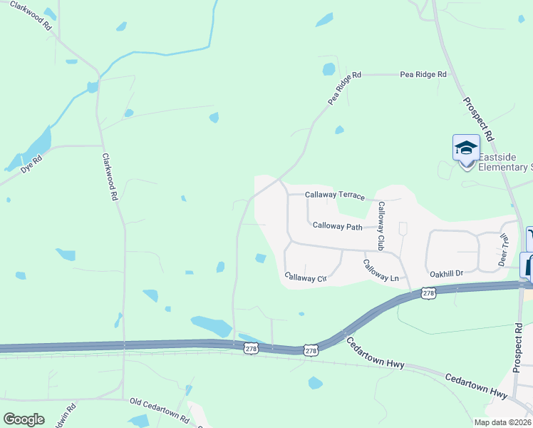 map of restaurants, bars, coffee shops, grocery stores, and more near 228 Pea Ridge Road in Rockmart