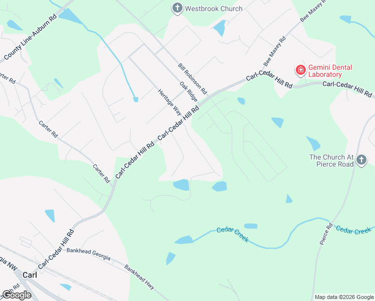 map of restaurants, bars, coffee shops, grocery stores, and more near 182 Dean Way in Winder