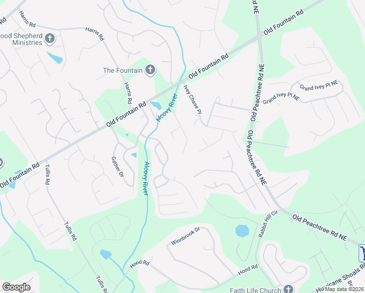 map of restaurants, bars, coffee shops, grocery stores, and more near 1005 Brighton Cove Trail in Lawrenceville