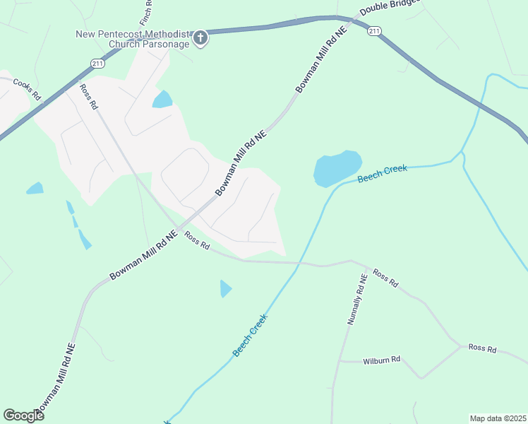 map of restaurants, bars, coffee shops, grocery stores, and more near 207 Ballast Trail in Winder