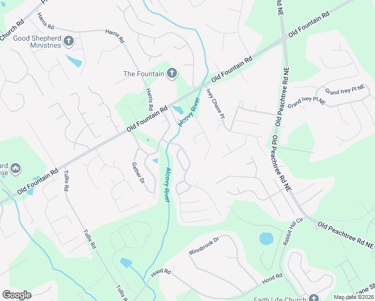 map of restaurants, bars, coffee shops, grocery stores, and more near 995 Westmoreland Lane Northeast in Lawrenceville