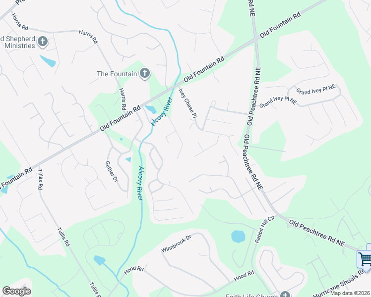 map of restaurants, bars, coffee shops, grocery stores, and more near 1045 Brighton Cove Trail in Lawrenceville