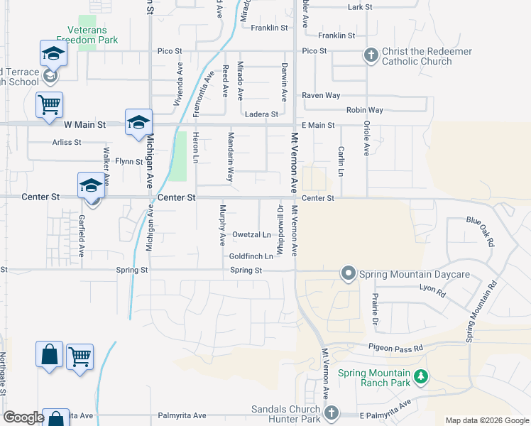 map of restaurants, bars, coffee shops, grocery stores, and more near 340 Pelican Drive in Riverside