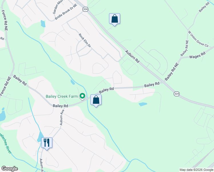 map of restaurants, bars, coffee shops, grocery stores, and more near in Gwinnett County