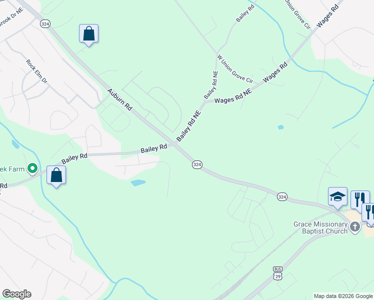 map of restaurants, bars, coffee shops, grocery stores, and more near 50 Auburn Road in Auburn