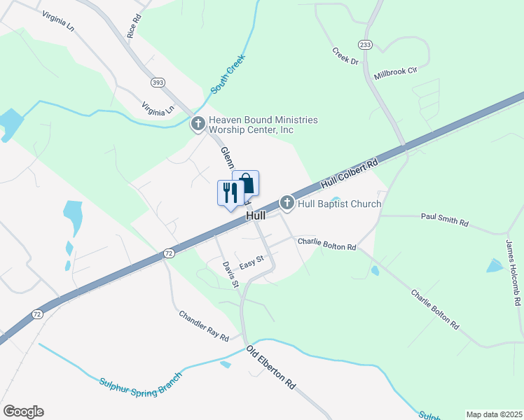 map of restaurants, bars, coffee shops, grocery stores, and more near in Hull