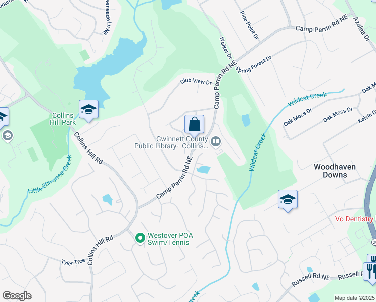 map of restaurants, bars, coffee shops, grocery stores, and more near 1975 Fairway Close Terrace in Lawrenceville