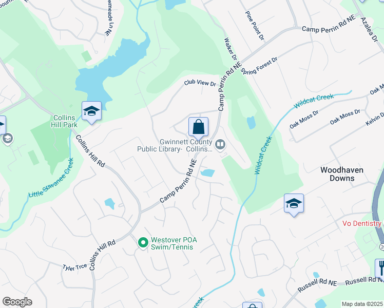 map of restaurants, bars, coffee shops, grocery stores, and more near 1975 Fairway Close Terrace in Lawrenceville