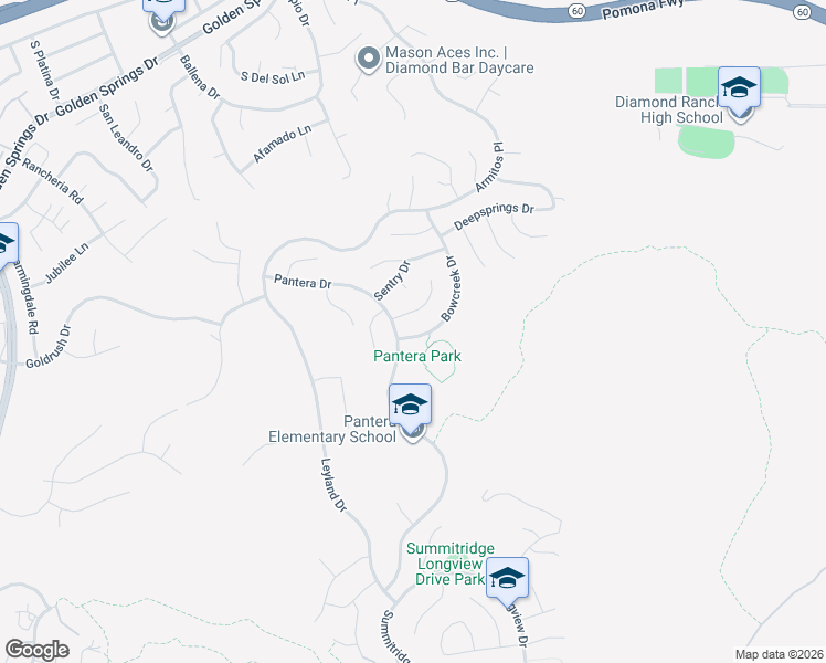 map of restaurants, bars, coffee shops, grocery stores, and more near 777 Bowcreek Drive in Diamond Bar