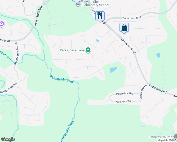 map of restaurants, bars, coffee shops, grocery stores, and more near 31 Zimmer Woods Court in Dallas