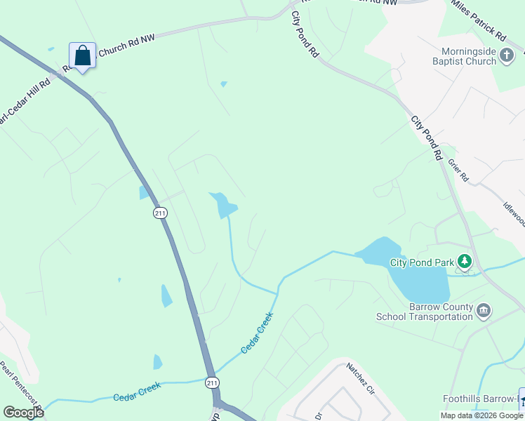 map of restaurants, bars, coffee shops, grocery stores, and more near 166 Peak Court in Winder