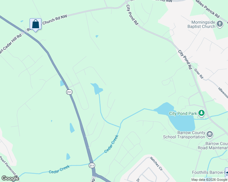 map of restaurants, bars, coffee shops, grocery stores, and more near 166 Peak Court in Winder