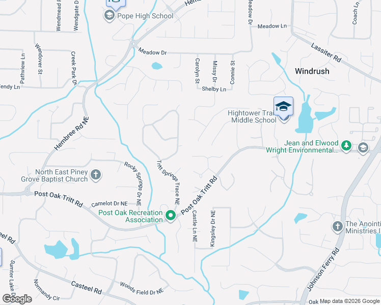 map of restaurants, bars, coffee shops, grocery stores, and more near 3671 Bellegrove Ridge in Marietta