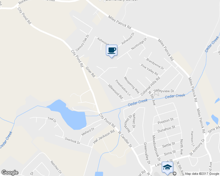 map of restaurants, bars, coffee shops, grocery stores, and more near 846 Idlewood Road in Winder