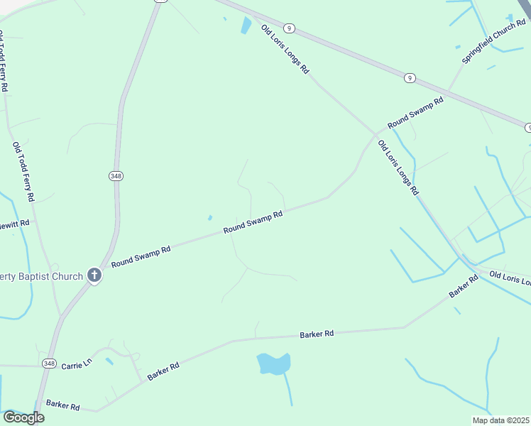 map of restaurants, bars, coffee shops, grocery stores, and more near 479 Phillips Lane in Loris