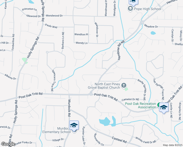 map of restaurants, bars, coffee shops, grocery stores, and more near 3141 Branford Court in Marietta