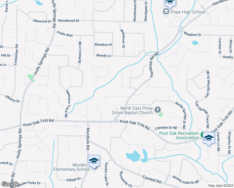 map of restaurants, bars, coffee shops, grocery stores, and more near 3141 Branford Court in Marietta