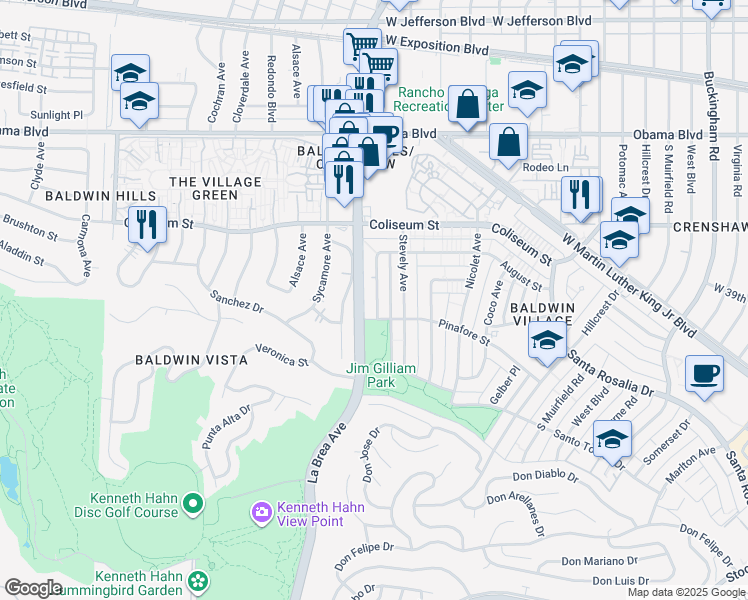 map of restaurants, bars, coffee shops, grocery stores, and more near 3940 Gibraltar Avenue in Los Angeles