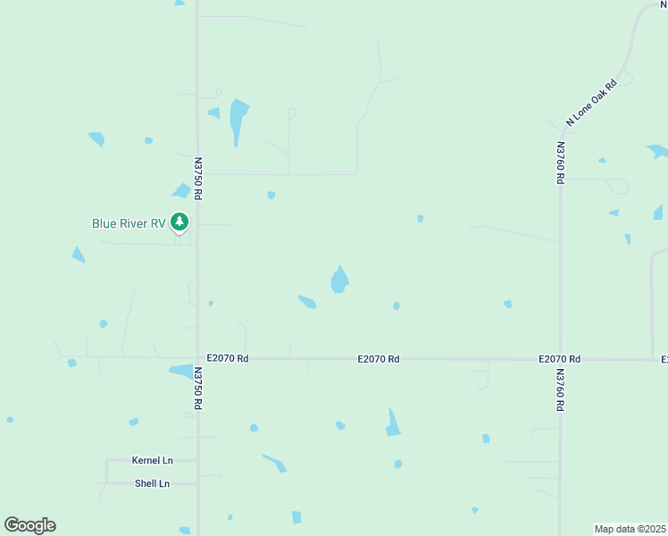 map of restaurants, bars, coffee shops, grocery stores, and more near 589 E2070 Road in Durant