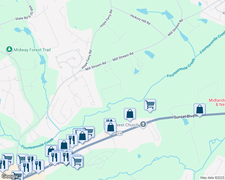 map of restaurants, bars, coffee shops, grocery stores, and more near 117 Hollow Cove Road in Lexington