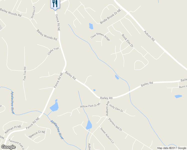 map of restaurants, bars, coffee shops, grocery stores, and more near 3160 Bailey Cove Court Northeast in Dacula