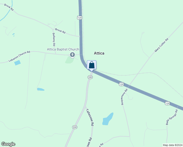 map of restaurants, bars, coffee shops, grocery stores, and more near 125 Georgia 330 in Athens