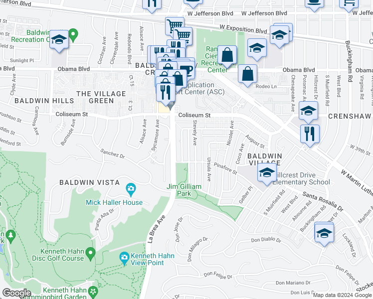 map of restaurants, bars, coffee shops, grocery stores, and more near 3940 Gibraltar Avenue in Los Angeles