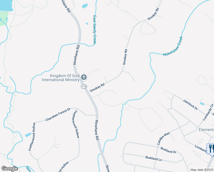 map of restaurants, bars, coffee shops, grocery stores, and more near 225 Blueberry Hills Court in Athens