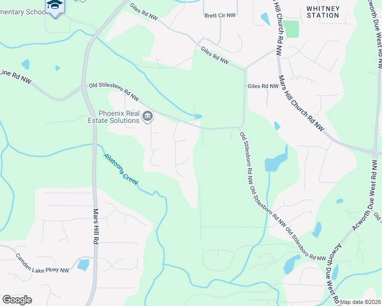 map of restaurants, bars, coffee shops, grocery stores, and more near 4810 Galloways Farm Court in Acworth