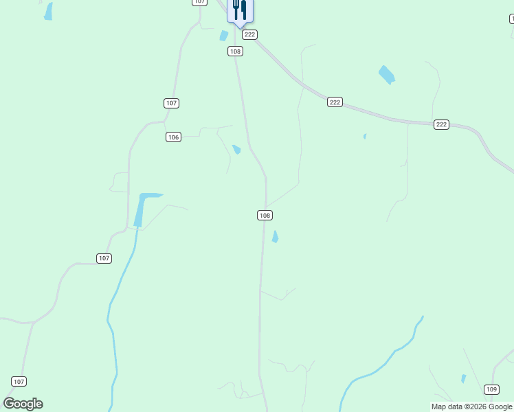 map of restaurants, bars, coffee shops, grocery stores, and more near 696 County Road 108 in Bremen