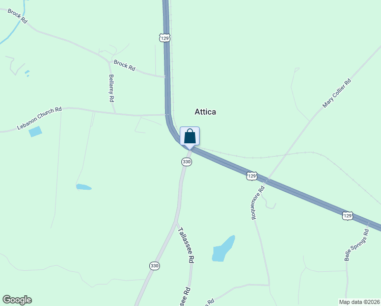 map of restaurants, bars, coffee shops, grocery stores, and more near 125 Georgia 330 in Athens