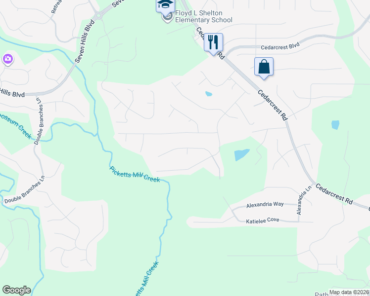 map of restaurants, bars, coffee shops, grocery stores, and more near 250 Ryans Point in Dallas