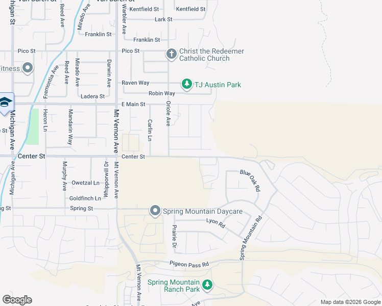 map of restaurants, bars, coffee shops, grocery stores, and more near 20335 Canaan Circle in Riverside