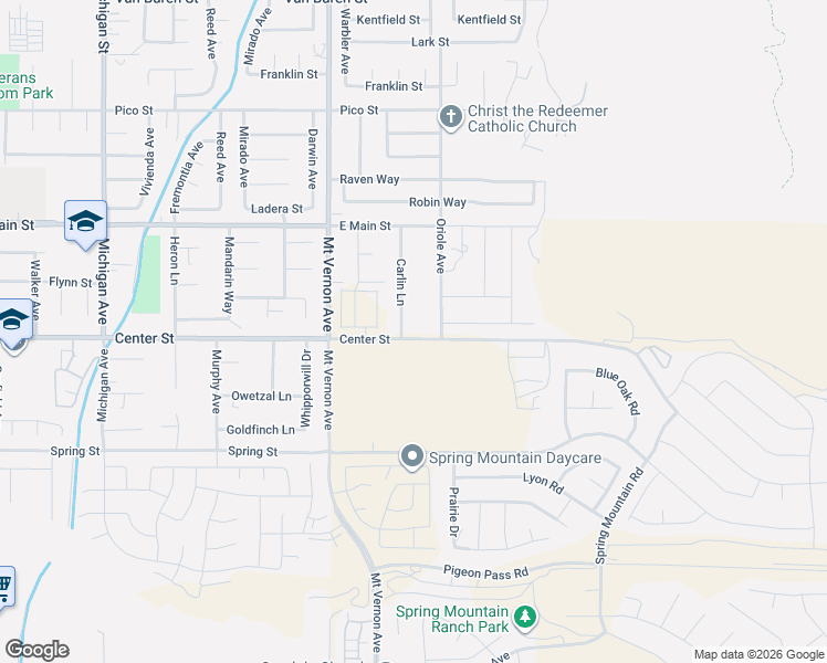 map of restaurants, bars, coffee shops, grocery stores, and more near 288 Carlin Lane in Riverside