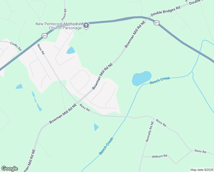 map of restaurants, bars, coffee shops, grocery stores, and more near 115 Bower Court in Winder