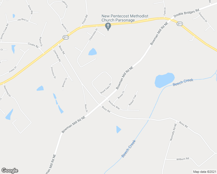 map of restaurants, bars, coffee shops, grocery stores, and more near 372 Royal Oaks Drive in Winder