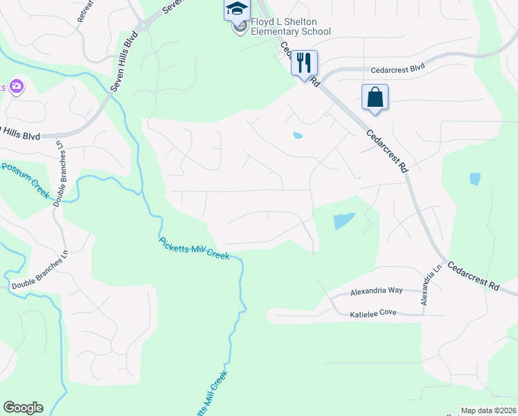 map of restaurants, bars, coffee shops, grocery stores, and more near 197 Ryans Point in Dallas