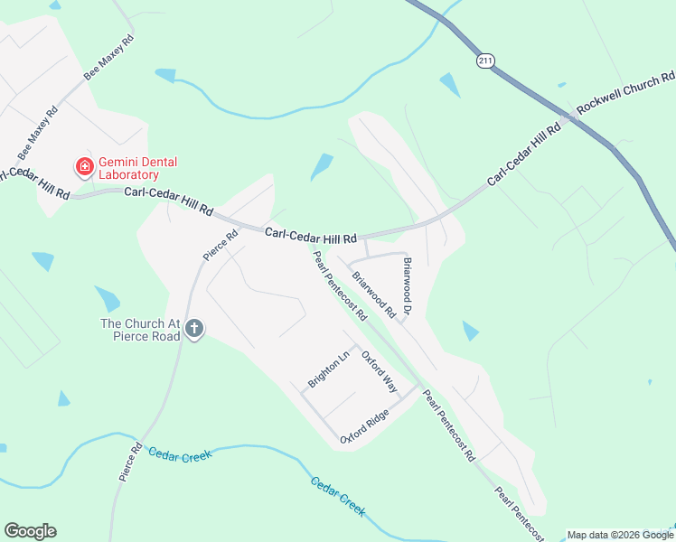 map of restaurants, bars, coffee shops, grocery stores, and more near 386 Pearl Pentecost Road in Winder