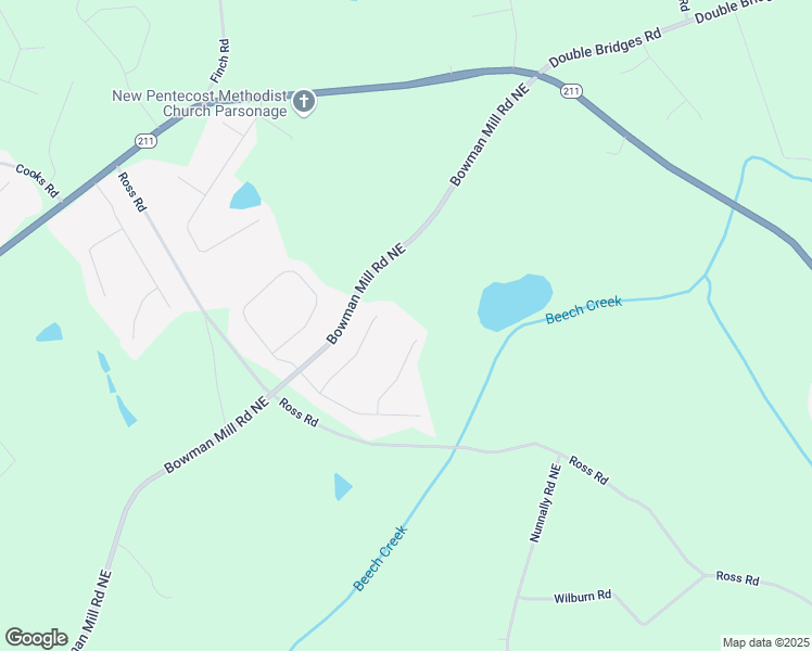 map of restaurants, bars, coffee shops, grocery stores, and more near 216 Ballast Trail in Winder