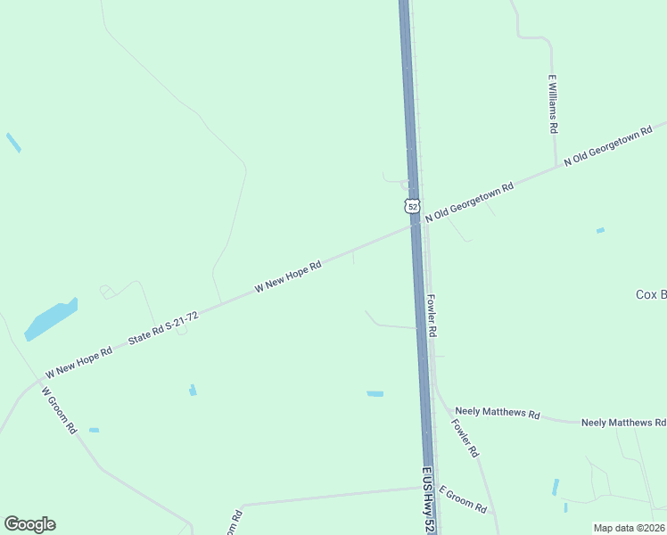 map of restaurants, bars, coffee shops, grocery stores, and more near 206 West New Hope Road in Coward