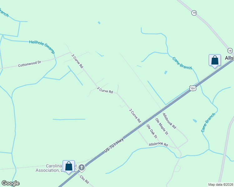 map of restaurants, bars, coffee shops, grocery stores, and more near 273 3 Curve Road in Loris