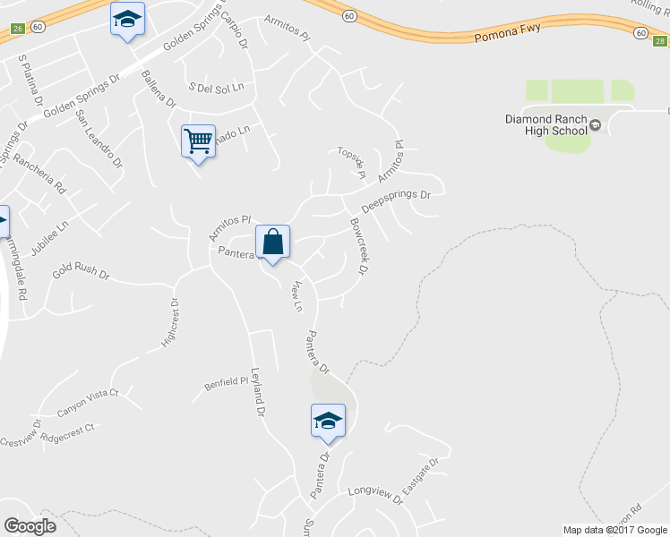 map of restaurants, bars, coffee shops, grocery stores, and more near 635 Boxcove Place in Diamond Bar