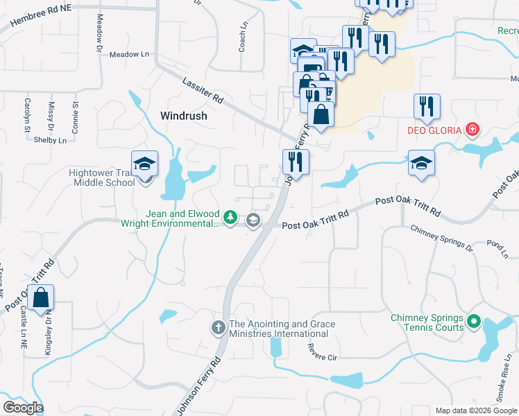 map of restaurants, bars, coffee shops, grocery stores, and more near in Cobb County