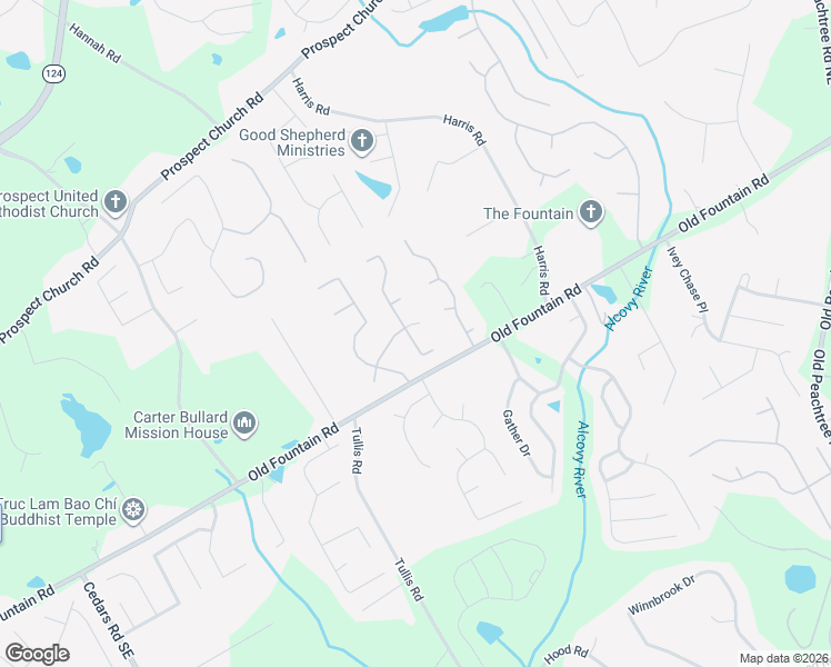 map of restaurants, bars, coffee shops, grocery stores, and more near 1821 Stillbrook Way Northeast in Lawrenceville