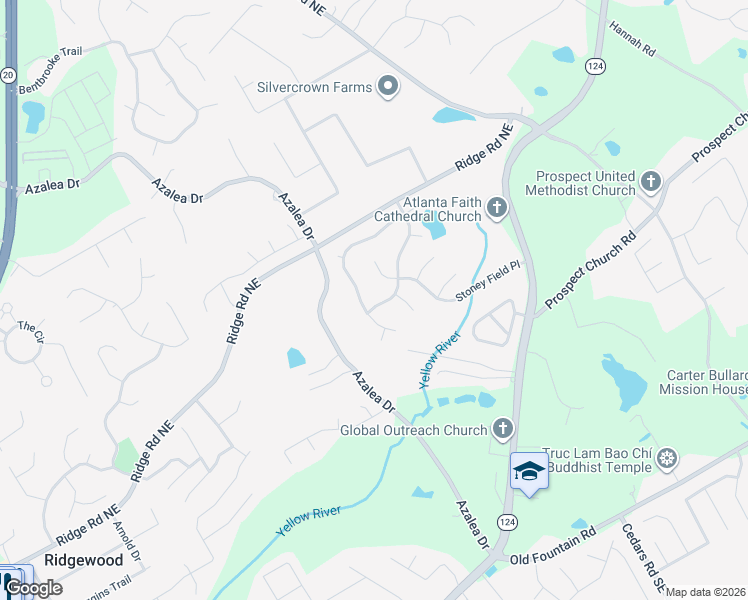 map of restaurants, bars, coffee shops, grocery stores, and more near 1731 Hillside Bend Crossing in Lawrenceville