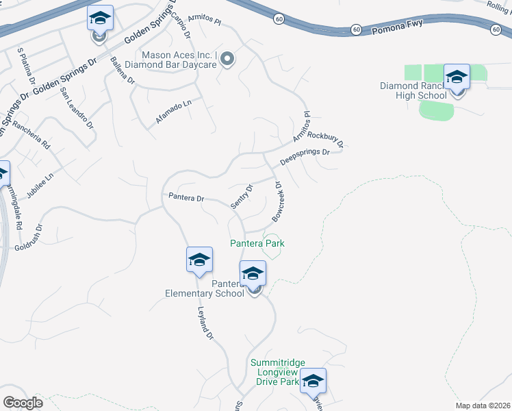map of restaurants, bars, coffee shops, grocery stores, and more near 620 Sky Court in Diamond Bar