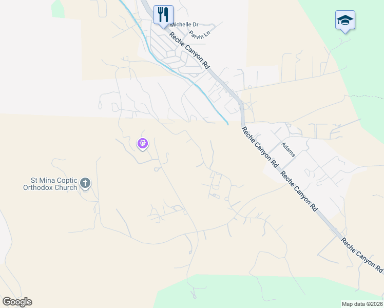 map of restaurants, bars, coffee shops, grocery stores, and more near 7110 Luane Trail in Colton